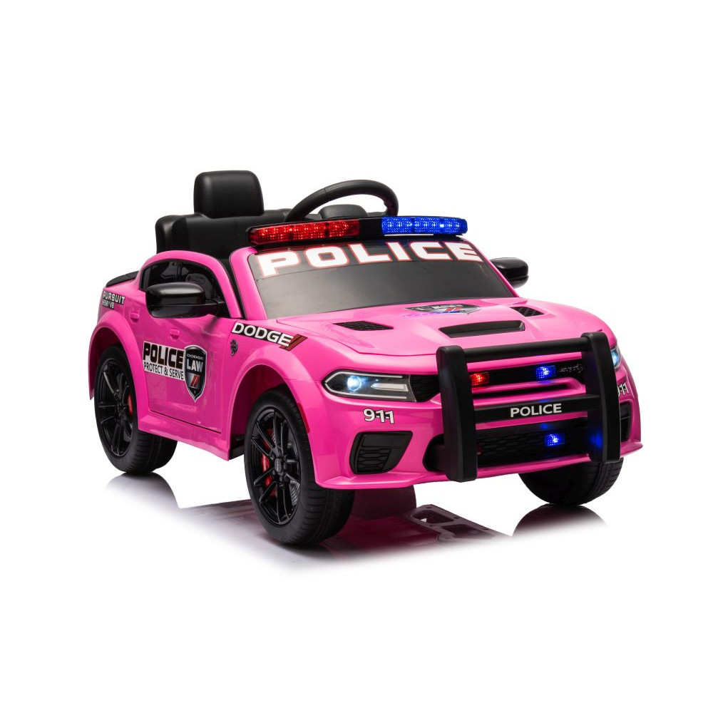 Bil på batteri Dodge Charger Polis Rosa Bil på batteri Dodge Charger Polis Rosa