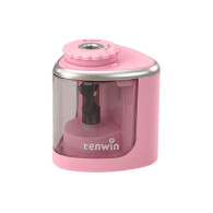 Elektrisk rosa pennvässare för färgpennor och blyertspennor 6-8 mm