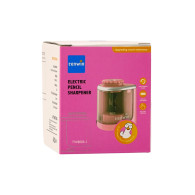 Elektrisk rosa pennvässare för färgpennor och blyertspennor 6-8 mm