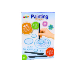 Geometriskt spirografset med cirklar, pennor och modellera, 28 delar.