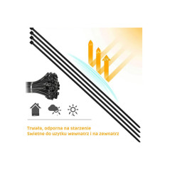 Kabelbuntband med spänne för kabeldragning, 300x4,8 mm.