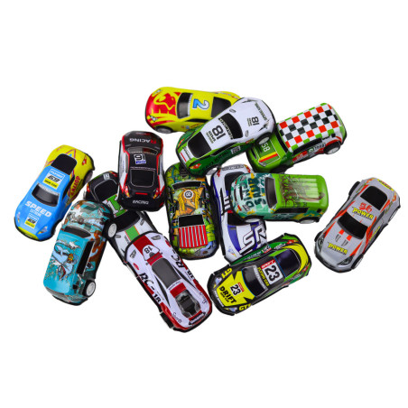 Bilset med bilar i en resväska, 30 stycken.