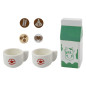 Trä Espresso Kaffe Set Vitvaror Koppar Mjölk