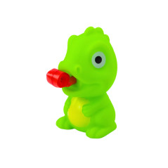 Dinosaurie Gummifigur med Utstickande Tunga Grön 8CM