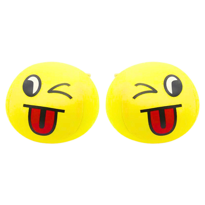 Mjuk Boll Boll Mun Emoji Gul 9cm