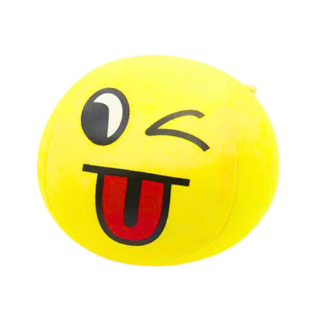 Mjuk Boll Boll Mun Emoji Gul 9cm