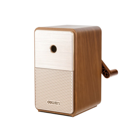 Slipmaskin med behållare och justerbara blad, brun