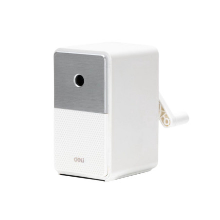 Skärbräda med behållare och bladjustering, vit