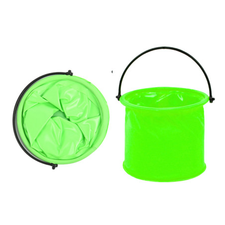 Hopfällbar multifunktionell PVC-hink för vatten i grönt | HandlaSmidigt.se