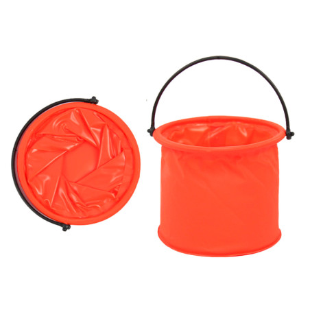 Hopfällbar multifunktionell PVC-hink för vatten i orange | HandlaSmidigt.se