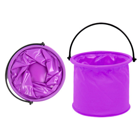 Hopfällbar multifunktionell vattenhink i lila PVC | HandlaSmidigt.se