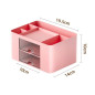 Organisatör för skrivbordsförvaring, lådor, rosa