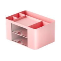Organisatör för skrivbordsförvaring, lådor, rosa