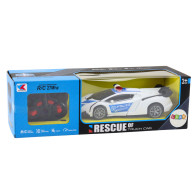Bil RC-polisbil 2 i 1 Bilrobot Ljud Ljus