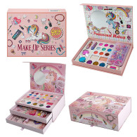 Set 3-i-1 för Nagelmakeup Smycken Smyckeskrin Rosa