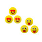 Set med Gummibollar Emoji Gula 6 st
