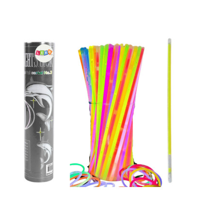 Fluorescerande armband 100 stycken Många färger Lyser i mörkret