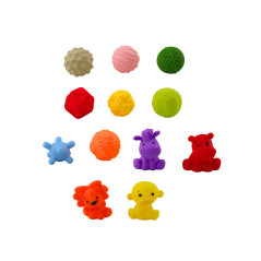 Mjuka pedagogiska badklossar 20 delar Djur Former