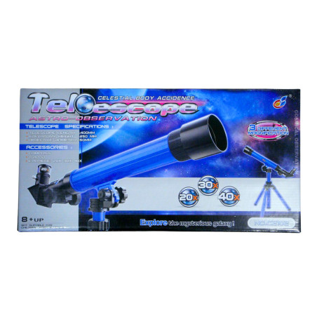 Teleskop Utbildningsstativ Förstoring 20x 30x 40x Blå