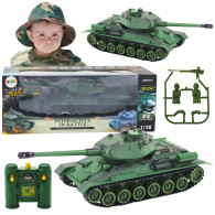 Stridsvagn Fjärrstyrd RC 128 med Roterande Torn Grön