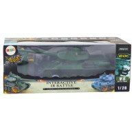 Stridsvagn Fjärrstyrd RC 128 med Roterande Torn Grön