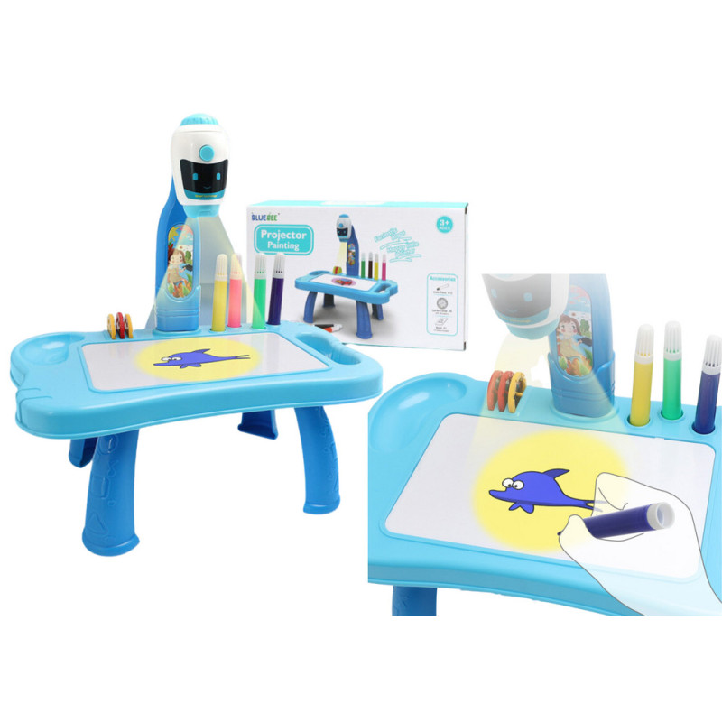 Miniprojektor Robotbord 2-i-1 Tillbehör Blå