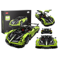 Byggsats för fjärrstyrd bil Rastar 18 Pagani Huyara BC Grön 2896 Delar