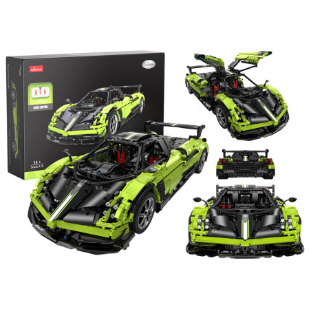 Byggsats för fjärrstyrd bil Rastar 18 Pagani Huyara BC Grön 2896 Delar
