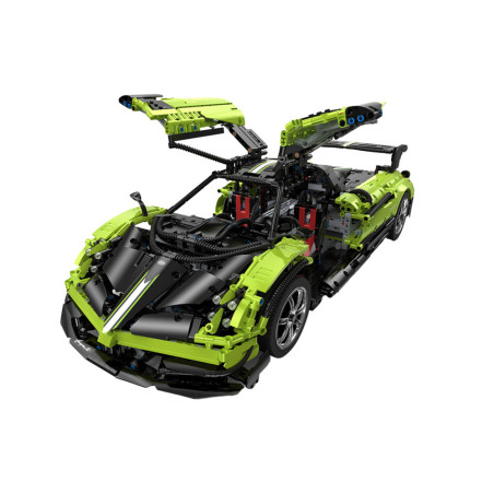 Byggsats för fjärrstyrd bil Rastar 18 Pagani Huyara BC Grön 2896 Delar