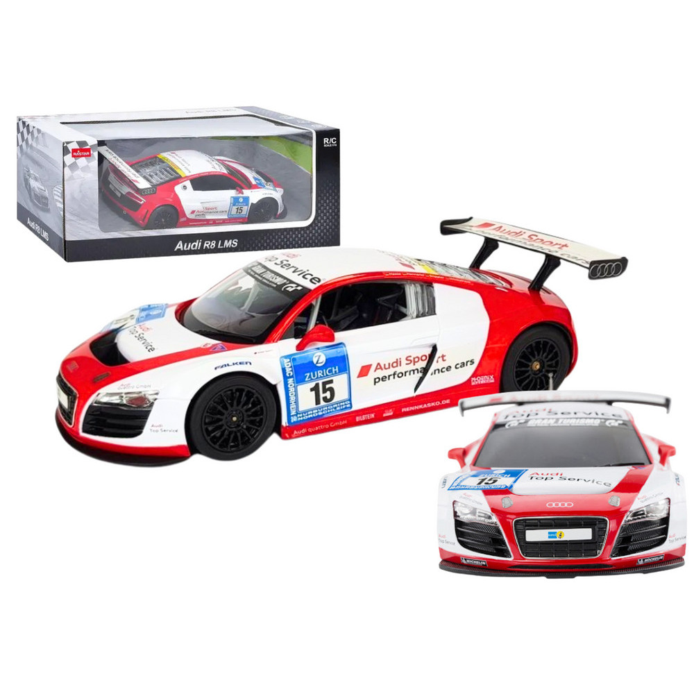 Bil RC 124 Fjärrstyrd Sportbil AUDI R8 LMS Vit Bil RC 124 Fjärrstyrd Sportbil AUDI R8 LMS Vit