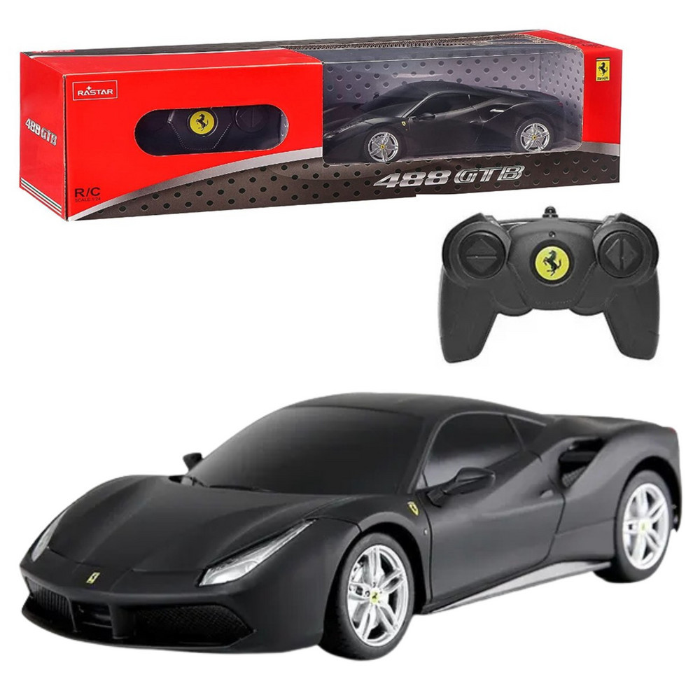 Bil RC Rastar 124 Ferrari 488 GTB Svart