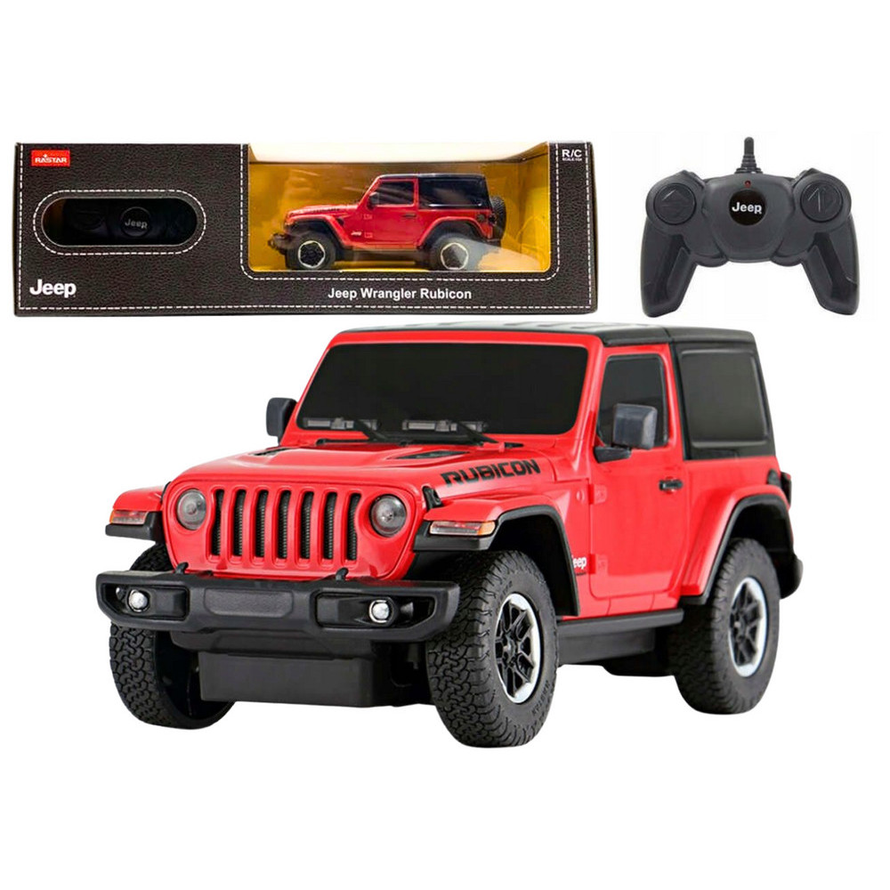 Auto RC 124 Zdalnie Sterowany JEEP Wrangler JL Rubicon Czerwony