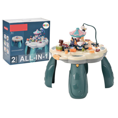 Interaktivt utbildningsbord med klossyta 2-i-1 Blå