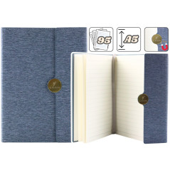 Anteckningar Kontorsmagnetisk anteckningsblock i linjer A5 med grått omslag