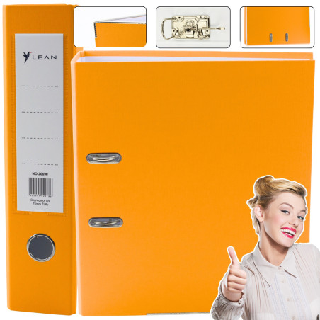 Dokumentmapp A475mm Spärrmekanism Gult Handtag