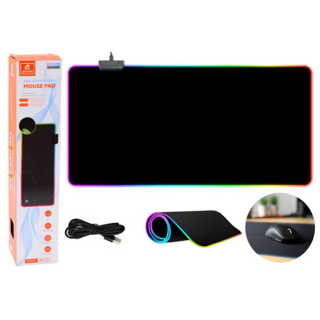 Musmatta för mus och tangentbord med LED-belysning 40x90cm