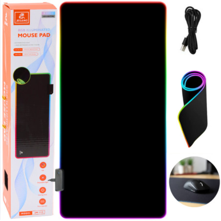 Musmatta för mus och tangentbord med LED-belysning 30x80cm