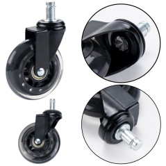 Gummihjul till stol Transparent Tyst 1 st.