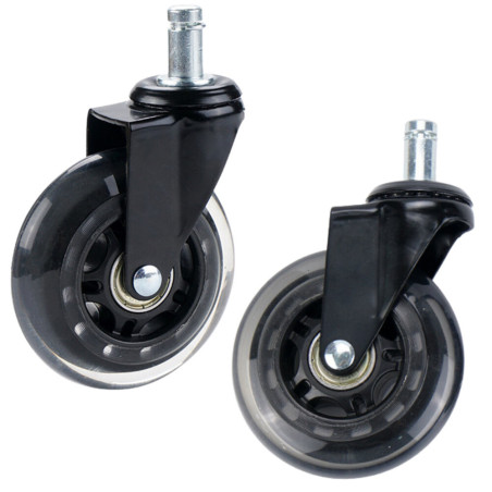 Gummihjul till stol Transparent Tyst 1 st.