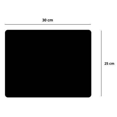 Musmatta för mus, halkfri, svart, 30x25cm.