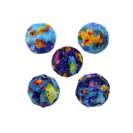 Lysande Boll för att Studsa med Djuphavs Djur 7cm