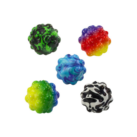 Boll för att studsa och krossa med utstickande färger 6,5 cm