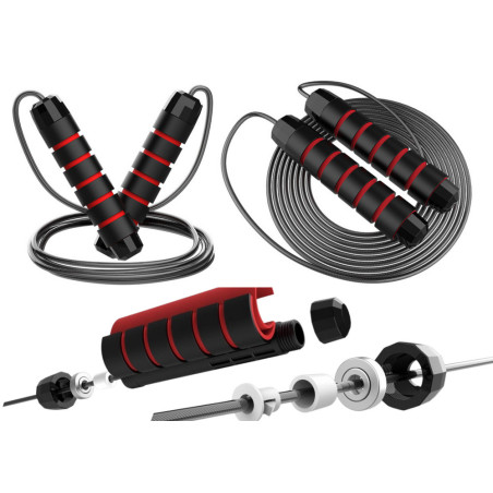 Hopprep med kullager för träning med skumhandtag, justerbar 3m