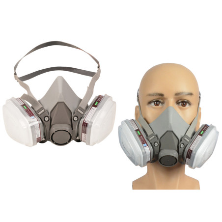 Ansiktsmask Halvmask Motståndsdammskydd Lackering 2 Kolfilter