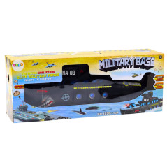 Militär ubåt Svart Ljus Ljud