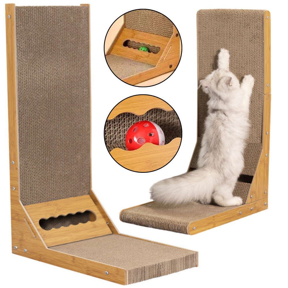 Hörnig kattklösmöbel med boll för katter 60 x 40 x 24 cm Hörnig kattklösmöbel med boll för katter 60 x 40 x 24 cm