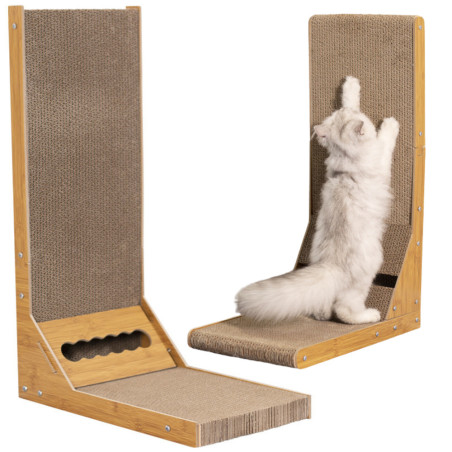 Hörnig kattklösmöbel med boll för katter 60 x 40 x 24 cm