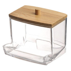 Behållare för plastpinnar med bambulock