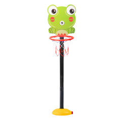 Korg för basketlek justerbar groda grön 110cm