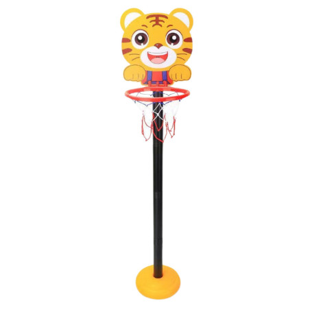 Basketbollkorg med justerbar höjd Tiger Gul 110cm